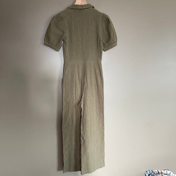 NWT Anthropologie The Odells Tamil Coveralls Olive Green Size 0 Utility Jumpsuit - Picture 13 of 16